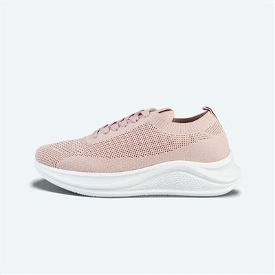 Pantofi din tricot respirabil roz femei